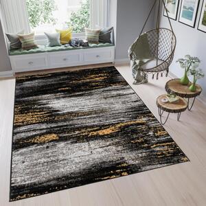 Kusový koberec PP Prince čiernožltý 300x400cm