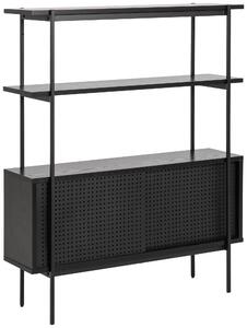 REGÁLOVÝ DIEL, čierna, oceľ, 94/113,8/27 cm - Online Only drobný nábytok, Online Only