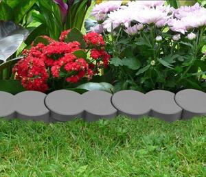 Sivá záhradná oblúková palisáda 12ks - 200 cm