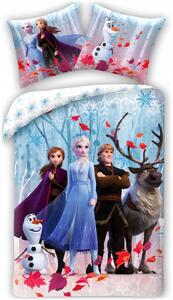 Posteľné obliečky Ľadové kráľovstvo – Frozen - motív Priatelia navždy - 100% bavlna - 70x90 cm + 140x200 cm