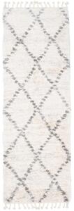 Kusový koberec shaggy Karo krémovo sivý atyp 2 70x200cm