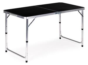 Skladací cateringový stôl 119,5x60 cm čierny so 4 stoličkami