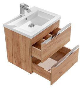 Kúpeľňová zostava CAPRI Oak Capri | dub zlatý: Skrinka pod umývadlo 820 - 60 cm