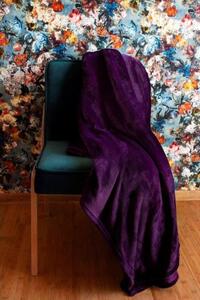 Fialová jednofarebná deka z príjemnej látky Šírka: 200 cm | Dĺžka: 220 cm