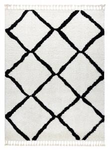 Kusový koberec Shaggy Cross biely 60x300cm