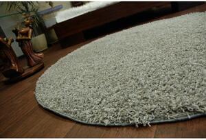 Kusový koberec Shaggy Roy šedý kruh 120cm