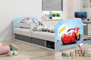 Detská obrázková posteľ LUKI 1 | biela Obrázok: Auto
