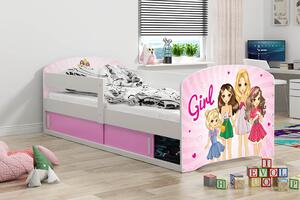 Detská obrázková posteľ LUKI 1 | biela Obrázok: Girls