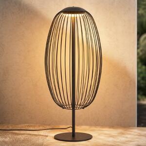 Vonkajšia stojaca LED lampa Lucande Richi, čierna, výška 90 cm, IP44, Čierna, kov, Moderný, Stojaca lampa