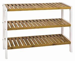 REGÁL, prírodná farba, biela, bambus, 70/54/26 cm - Online Only drobný nábytok, Online Only