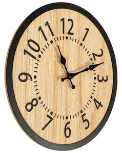 Tutumi, nástenné hodiny 35cm MC90103, čierna-drevo, ZEG-03622