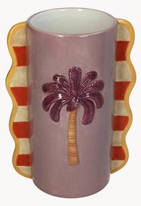 Ručne maľovaná dekoračná váza Palm Tree, V 23 cm
