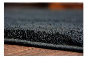 Luxusný kusový koberec Shaggy Azra čierny kruh 100cm