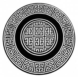 Kusový koberec Alice čierny kruh 150cm