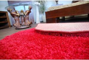 Kusový koberec Shaggy Roy červený 2 kruh 100cm 100cm