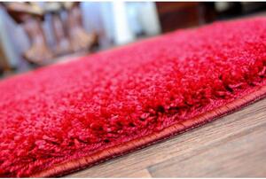 Kusový koberec Shaggy Roy červený 2 štvorec 100cm 100cm