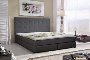 Manželská posteľ Boxspring 160 cm Caserta (sivá) (s matracmi). Vlastná spoľahlivá doprava až k Vám domov. 616170