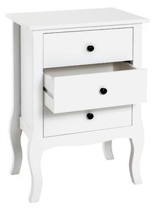 NOČNÝ STOLÍK, paulovnia, biela, 48/70/34 cm - Nočné stolíky, Online Only