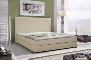 Manželská posteľ Boxspring 140 cm Caserta (biela) (s matracmi). Vlastná spoľahlivá doprava až k Vám domov. 616178
