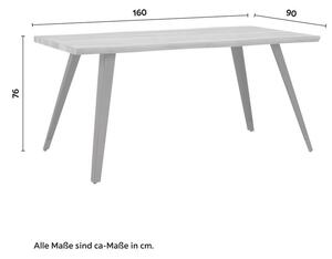 Jedálenský Stôl Marsa 160x90 Cm