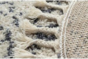 Kusový koberec Shaggy Agar krémový kruh 160cm