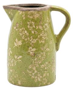 Zelený keramický džbán Rustic Wild Herb M - 16*12*19 cm - Clayre & Eef