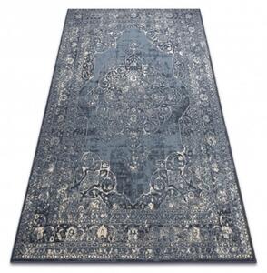 Vlnený kusový koberec Rozet modrý 80x150cm