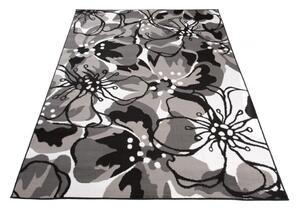 Kusový koberec PP Veľké kvety sivý 160x220cm