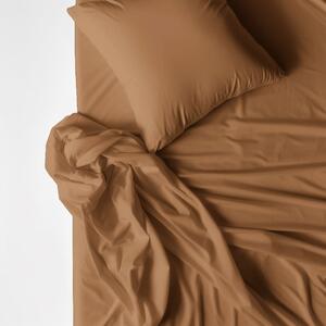 Goldea bavlnené posteľné obliečky - škoricovo hnedé 220 x 200 a 2ks 70 x 90 cm (šev v strede)
