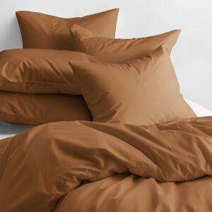 Goldea bavlnené posteľné obliečky - škoricovo hnedé 140 x 220 a 70 x 90 cm