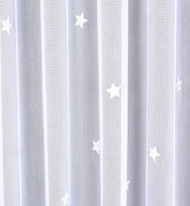 Záclona markizeta, Hviezdičky, biele 140 cm