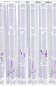 Záclona žakárová, Levanduľa drapérka metráž, fialová 80 cm