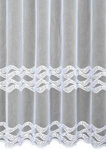 Záclona markizeta, Vlny metráž, biela 145 cm
