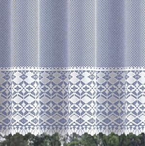 Záclona žakárová, Paulína vitrážka metráž, biela 60 cm