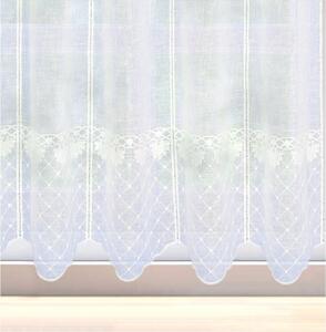 Záclona batist, Motýľ metráž, biela 40 cm