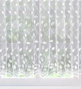 Záclona markizeta, Linda vitrážka metráž, biela 40 cm