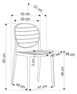 Záhradná stolička K529 - čierna