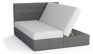 Manželská posteľ 160 cm Boxspring Marion Comfort (hnedá + svetlosivá) (s roštom a matracom). Vlastná spoľahlivá doprava až k Vám domov. 1056247