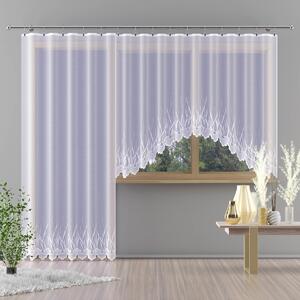 Hotová záclona alebo balkónový komplet, IGNIS, biela 220 x 120 cm