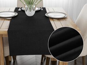 Biante Behúň na stôl/imitácia brúsenej kože Alcantara ALC-012 Čierny 20x120 cm