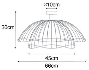 Inteligentné stropné svietidlo čierne 60 cm vrátane WiFi G95 - Pua