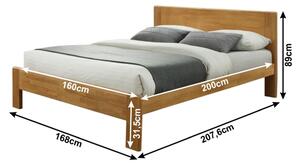 Manželská posteľ 160 cm Kastin (s roštom). Vlastná spoľahlivá doprava až k Vám domov. 1001140