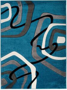 Kusový koberec Moderné tvary modrý 60x100 60x100cm