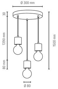 Envostar - Terra Cluster Závěsná Lampa Light Wood Envostar - Lampemesteren