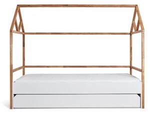 BELLAMY Lotta detská posteľ domček so zásuvkou, matná biela/drevo