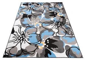 Kusový koberec PP Veľké kvety modrý 120x170cm