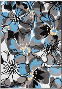 Kusový koberec PP Veľké kvety modrý 80x150cm
