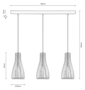 Envostar - Furn 3 Závěsná Lampa Black/Wood - Lampemesteren