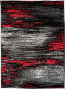 Kusový koberec PP Prince čierno červený 80x150cm