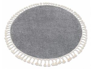 Kusový koberec Shaggy Berta šedý kruh 160cm